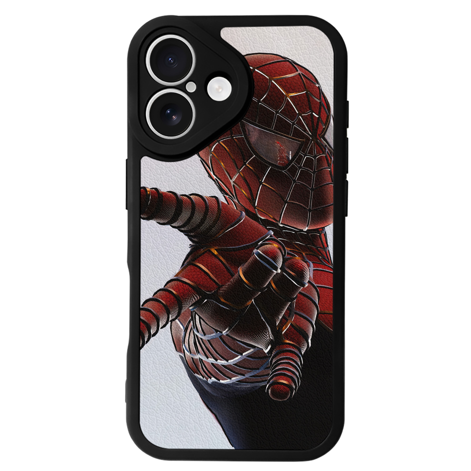 Spider Man スパイダーマン 【iPhone 16シリーズ対応】シリコンスマホケース（レザー調） 材質：シリコン